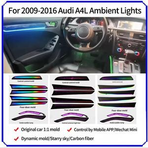 Éclairage d'ambiance intérieur <span class=keywords><strong>LED</strong></span> Symphony pour Audi A4 2009-2016, accessoires de bande lumineuse d'ambiance, panneau lumineux de tableau de bord - Product Image 1