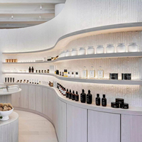Présentoir de beauté personnalisé par montage moderne élégant de salon pour la conception de décoration intérieure de salon