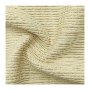 New Style Basic Imitation Cotton And Linen Solid Dye Puffy Heavy 360gsm Crepe Rib Fabric And Textiles For Clothing
