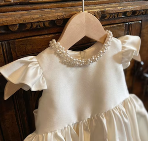 Abito da Principessa in Raso <span class=keywords><strong>Elegante</strong></span> per Bambina, Vestito per Primo Compleanno, Outfit Floreale in Stile Coreano per Bambine - Product Image 6