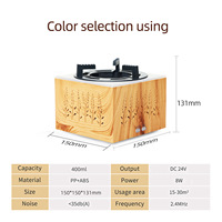 Diffuseur d'huiles essentielles mini intelligent de bureau silencieux avec simulation de flamme et 8 couleurs d'ambiance, humidificateur aromatique
