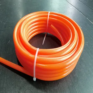 PU Reinforced Pneumatic Air Hose Air Compressor Hose ID 1/4 Inch 100 Feet Ft With Swivel NPT Brass Fitting