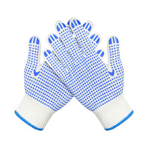 Vietnam PVC Dot Gloves CVC Seamless Knit Elastic Wrist Anti Slip Grip Safety Gloves For Warehouse Handling Light Mechanical - Product Image 5