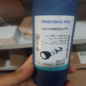 Sensor Ultrasónico Microsonic Mic+340/DIU/TC 350-3400 mm, Instalación Roscada, Uso Industrial - Product Image 1
