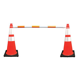 Barra de barrera telescópica de cono de tráfico extensible naranja y blanco de 1,2 m-2M para control de multitudes, almacén, construcción, seguridad, <span class=keywords><strong>Barrica</strong></span> - Product Image 1
