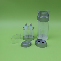 Flacon pompe airless à double compartiment pour emballage cosmétique, idéal pour deux formules de sérum ou crème, personnalisable avec logo, pour soins de la peau