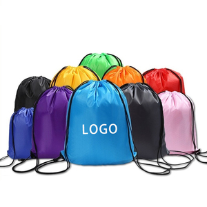 Promotional Custom Logo Size Color Polyester Drawstring Bag Sport Drawstring <b>Backpack</b> for Travel Storage - Product Image 1