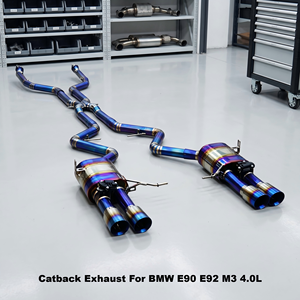 Système d'échappement en titane Vortex Performance compatible avec BMW E90 E92 M3 4.0L 2007-2013, silencieux de tuning Catback Valvetronic bleu - Product Image 1
