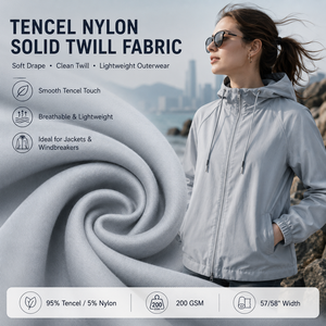 Tela de Mezcla de Tencel y Nailon, Modelo Nuevo y Moderno 2027, Tela para Abrigos, Envío de Muestra Gratuita - Product Image 3