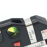 Niveau laser multifonctionnel de qualité industrielle 8 pieds, horizon vertical, ruban de mesure, aligneur, bulles, règle, rouge, <0,5 mW
