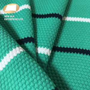 Vert à rayures polyester élasthanne ananas tricot tissu pour maillot de bain - Product Image 3