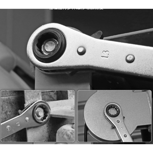 Llave de trinquete reversible de doble anillo 4 en 1 (6-21 mm) con 12 puntas y doble cabezal desplazado - Product Image 5