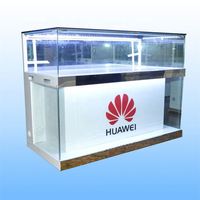 Meubles de magasin complets : Présentoirs pliables modernes avec éclairage LED pour coques de téléphone et accessoires mobiles