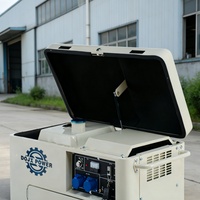 Générateur diesel silencieux 5/6/7/8/10KW, 220V monophasé/triphasé, démarrage électrique ATS AVR, générateur commercial à faible bruit en caisson