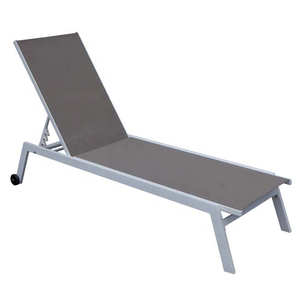 Chaise longue d'extérieur en métal pour piscine et plage avec roulettes - Product Image 4