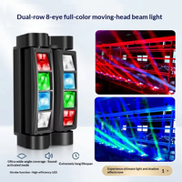 Mini projecteur de scène mobile DMX512, lumière disco 8*3W RGB LED en alliage d'aluminium pour DJ, événements, Noël, anniversaires