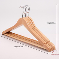 Expédition Rapide Cintres Classiques en Bois pour Magasin de Vêtements, Accessoires de Penderie Pratiques, Gain de Place et Personnalisables