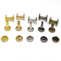 Boutons-pression double tête pour jeans, rivets personnalisés bon marché pour cuir avec techniques de placage