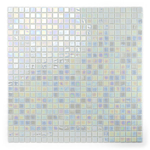 Mosaico Acquaris Jasmin in vetro 15x15 cm con finitura iridescente per pareti e pavimenti - Product Image 2