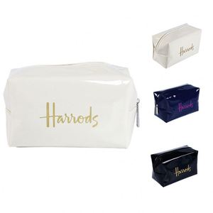 Estuche de Maquillaje para Mujer, con Logotipo Personalizado, Pequeño, de Viaje, de Cuero Blanco, con Cierre, Bolsa de Cosméticos de PVC - Product Image 1