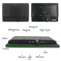 Tableta Android 11,0 con lector NFC frontal opcional Tableta Android Interpad GSM de 10,1 pulgadas con cámara de enfoque automático y Puerto USB
