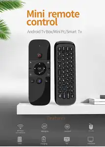 Meilleure vente sur Amazon M8, souris vocale sans fil universelle 2.4g Fly Air Mouse, Mini télécommande rechargeable pour boîtier Tv