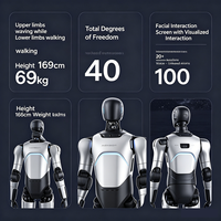 İnsansı Robot AGIBOT A2 Ultra 40 DOF Yürüyen Robot, Sergi Salonu Müze Resepsiyon Rehber Robotu için Jest Etkileşimi