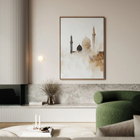 Art mural islamique, calligraphie islamique, impression sur toile, mosquée, mirage du désert personnalisé, décoration intérieure, salon, tableaux décoratifs