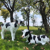 Patung Patung Sapi Resin Warna Polyresin Besar, Dekorasi Padang Rumput Pertanian