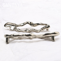 Ручки Santaya из белой бронзы, полосатый дизайн, для кухонных шкафов, выдвижных ящиков спальни, мебельные ручки-кнопки