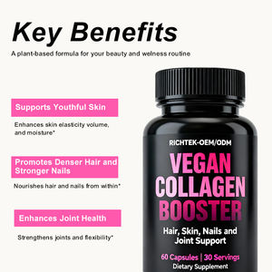 Supporto personalizzato vegano collagene Booster integratori di collagene vegetale salute nutrizione capsule di collagene per la pelle - Product Image 4