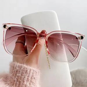 Gafas de Sol de Diseñador de Marca, Retro, Cuadradas, con Marco Grande y Degradado, para Mujer, con Logotipo Personalizado, Gafas de Lujo para Mujer - Product Image 1
