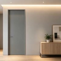Porte intérieure insonorisée de style moderne et écologique, de haute qualité, avec cadre en aluminium et bois, finition de surface, avec poignée
