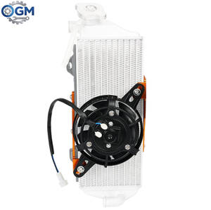 Kit de radiateur hybride en aluminium OGM avec ventilateur et garantie d'un an pour 250 300 <span class=keywords><strong>350</strong></span> 450 500 EXC F XC-W XC-F <span class=keywords><strong>SXF</strong></span> <span class=keywords><strong>2017</strong></span>-2023 - Product Image 2