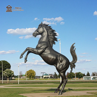 Sculpture de cheval en bronze de grande taille pour jardin extérieur, statue de cheval en bronze de grande taille pour la décoration de la ferme
