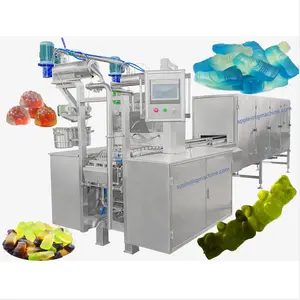 fully automatic vitamin gummy bear machine candy production line make sugar bear hair