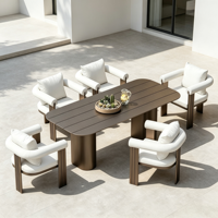 Ensemble de mobilier de jardin : tables et chaises d'extérieur en aluminium pour terrasse, idéal pour hôtels et espaces extérieurs