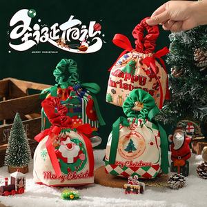 Coffret cadeau de Noël - Sac en velours pour pomme et boîte de rangement en PP, essentiel pour les cadeaux de Noël - Product Image 5