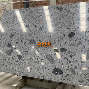 Tùy chỉnh làm cho precast đá cẩm thạch chip xi măng dựa trên thiết kế terrazzo tấm sàn gạch đánh bóng trang trí nội thất nhà máy - Product Image 1