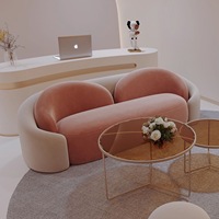 Canapé de luxe léger pour hall d'hôtel, balcon, petit appartement, salon, canapé en tissu et fauteuil de relaxation