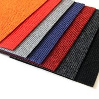 Moquette à aiguille perforée 100 % polyester ignifuge, tapis muraux, moquette d'exposition Expo Line, moquette épaisse pour bureau et salon