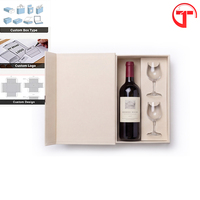 Boîte cadeau de luxe pour bouteille d'alcool avec logo, emballage personnalisé pour champagne/vin, boîtes d'expédition en mousse de velours
