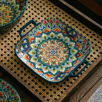 Assiettes à dîner en porcelaine turque bol de Ramen Ukraine service de vaisselle de luxe Floral