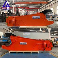 Cisaille de démolition hydraulique montée sur excavatrice pour le recyclage des métaux de rebut provenant de la démolition de ponts et d'infrastructure