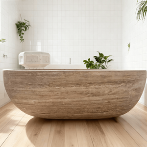 Baignoire autoportante de luxe en jade <span class=keywords><strong>naturel</strong></span> et marbre avec maintien de la chaleur longue durée - Product Image 3