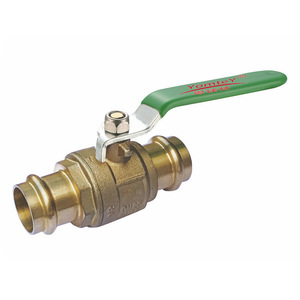 Brass Press Fit Ball Valve 1 In Lead Free For Water Industry Use Switch Type Connection - Product Image 2
