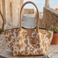 Sac fourre-tout en cuir de fourrure de cheval pour femme, sac à bandoulière en cuir véritable