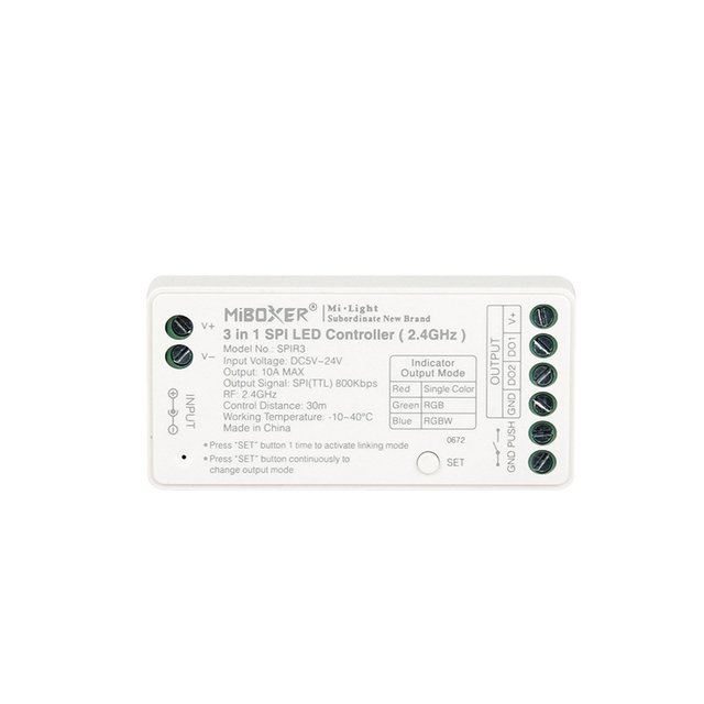 Miboxer SPIR3 Running Water 2048 Pixel Points 3 in 1 SPI Light Controller for SPI Single Color RGB RGBW LED Light