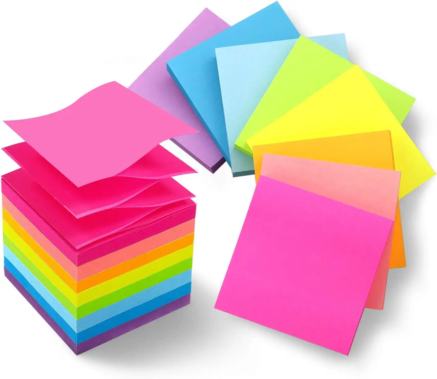 Venta al por mayor de notas súper adhesivas personalizadas, suministros escolares y productos de oficina, de notas adhesivas Bloc, pegatinas de papel 3x3