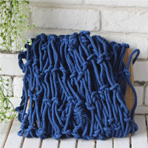 Blue Woven Cotton Rope Net <b>Wall</b> <b>Decor</b> Rectangle 150x200 Indoor Home <b>Decor</b> Hanging Item - Product Image 1
